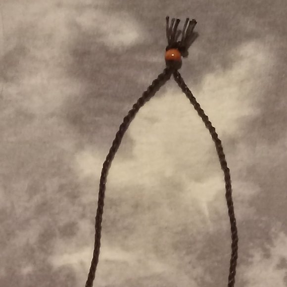 Macrame Interchangeable Stone Pouch Necklace - Picture 9 of 10